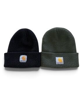 Carhartt Toddlers Black and Olive Beanie Duo